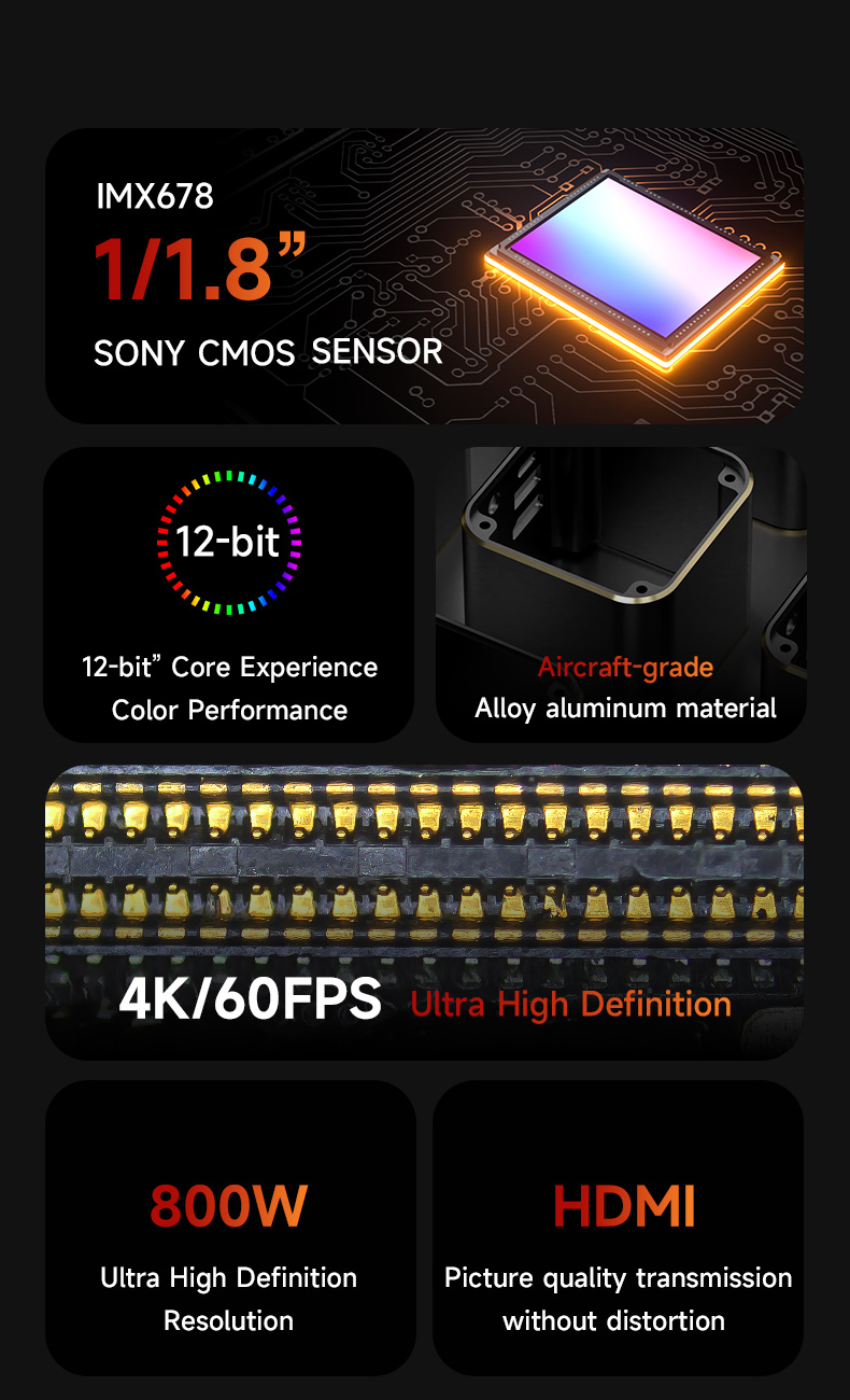 ช่าง Vision Pro IMX678 Sony Se - 4K Microscope Camera Sony Sensor บทวิจารณ์และราคา